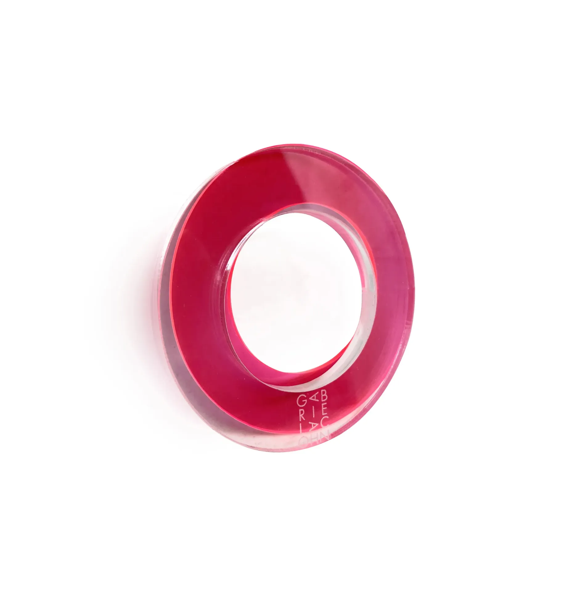 Transparent / Fuchsia - 2 Bracelets