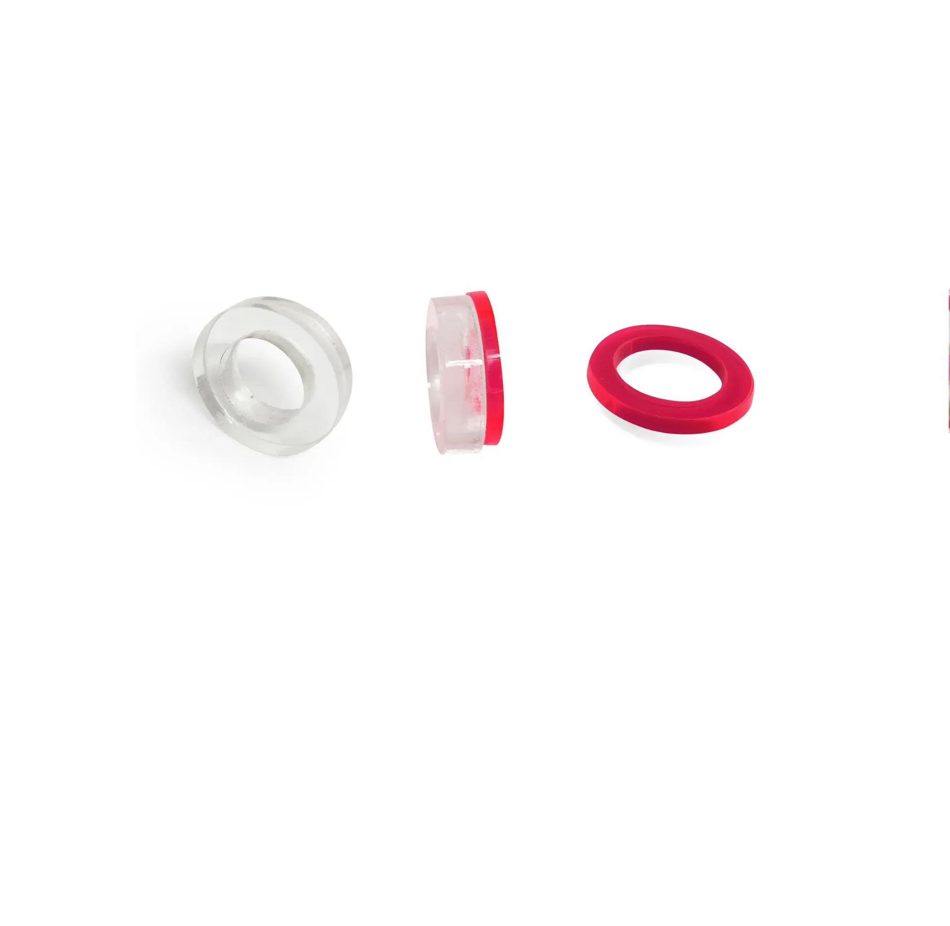 Transparent R / Fuchsia -  2 Rings