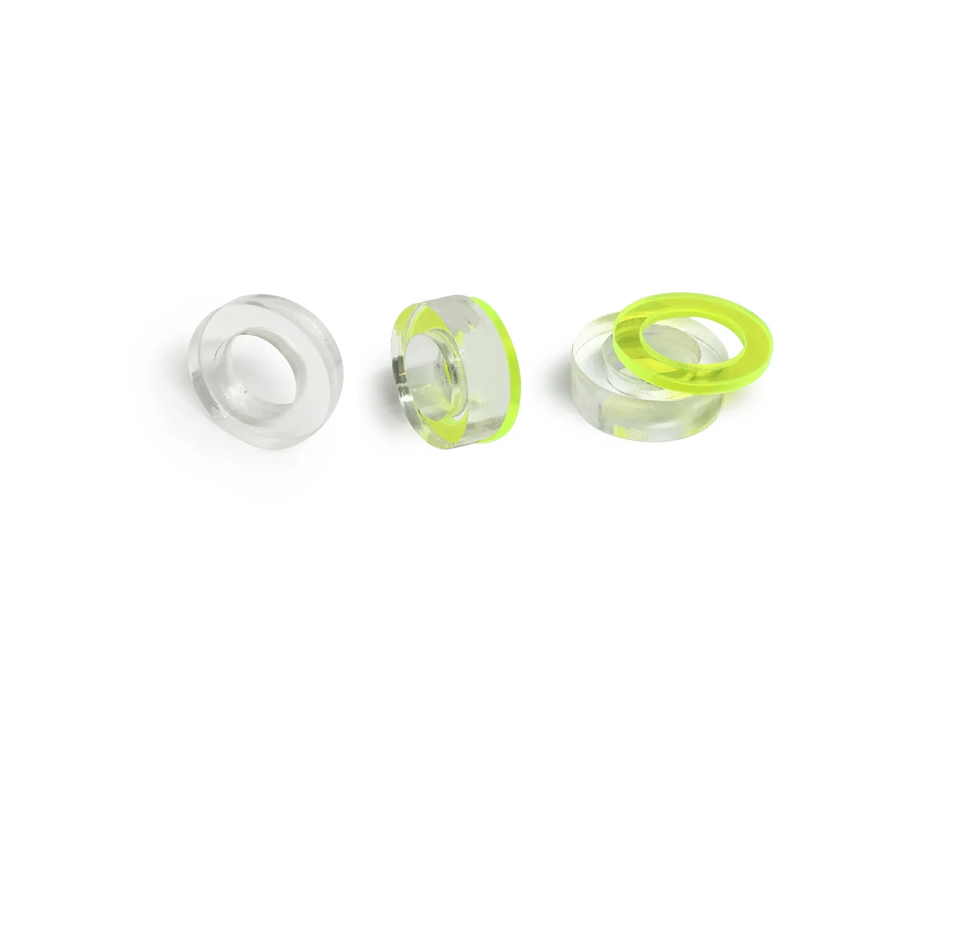 Transparent R / Green - 2 Rings